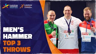 Mens Hammer Throw  Top 3 throws  Munich 2022 [upl. by Cutlor]