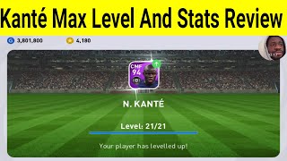 Training N Kante To Max Level And Stats Review In PES 2021 Mobile [upl. by Oirramed]