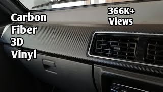 How To Install 3D Carbon Fiber Vinyl Wrap On Dashboard  Maruti 800  Suzuki Mehran [upl. by Llewellyn256]