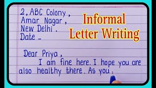 Informal Letter Writing In English  How to write Informal letter In English [upl. by Ringo514]