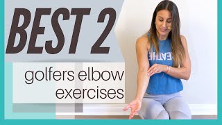 Best 2 Golfers Elbow Exercises Medial Epicondylitis [upl. by Coad7]