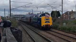 DELTIC THRASH 55009 and 47826 passing Grantham [upl. by Jemma]