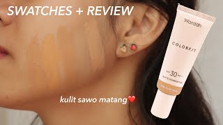 WARDAH COLORFIT MATTE FOUNDATION SWATCHES  REVIEW GAISSS [upl. by Aivun]