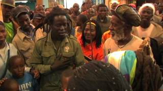 RASTAFARI Burning Spear Day 1 in Kenya airporthotel A huge crowd gathers [upl. by Aicekal579]