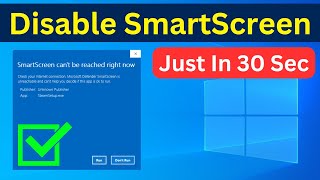 How To Fix SmartScreen Cant Be Reached Right Now Windows 10 Or 11  Disable SmartScreen Easy Way [upl. by Farron]