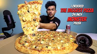 LA PINOZ 24 INCH MONSTER PIZZA 🍕 MUKBANG [upl. by Meurer633]