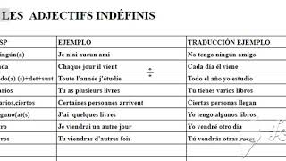 LOS ADJETIVOS INDEFINIDOS EN FRANCÉS [upl. by Kovar]