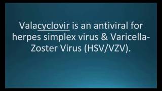 How to pronounce valacyclovir Valtrex Memorizing Pharmacology Flashcard [upl. by Airbas]