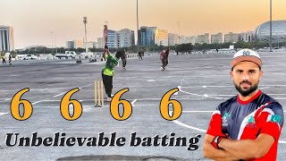 Unbelievable Batting By this Boy 🏏  100 Runs In 5 Over  Tape Ball Cricket  Cricket in Doha [upl. by Kanter]