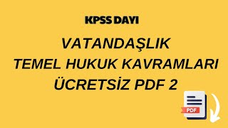 Vatandaşlık Part 2  Temel Hukuk Kavramları [upl. by Fritz]