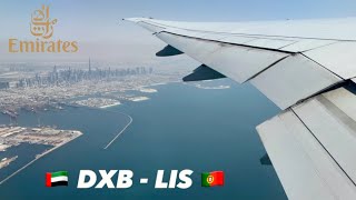 EMIRATES B777300ER Take Off Dubai International  DXB 🇦🇪  Destination Lisbon Portugal 🇵🇹 [upl. by Harve]