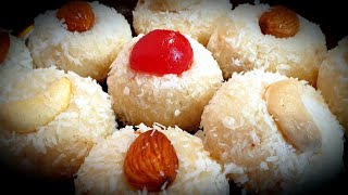 Home made Raffaello Recipe  coconut ladoo  Sweet Recipe😋😋 [upl. by Ayram]