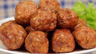 Sweet and Sour Meatballs with Lotus Root Perfect Bento Ingredient Recipe  Cooking with Dog [upl. by Matta]