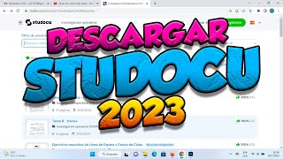 Como Descargar Documentos de STUDOCU rápido y gratis [upl. by Kimble525]