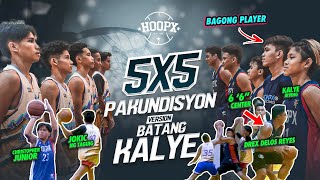 KINAIN LAHAT ANG DEPENSA NG 6 FOOT 6 CENTER NA SI DREX SA UNANG 5V5 BASKETBALL NG BATANG KALYE [upl. by Gies]