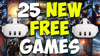 25 FREE amp New OculusMeta Quest 2 amp 3 GAMES on APPLAB amp SIDEQUEST [upl. by Kovacev57]