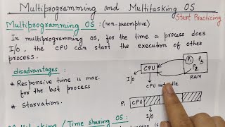 Multiprogramming Operating System and Multitasking Operating System  Types of Operating System [upl. by Atirehc]