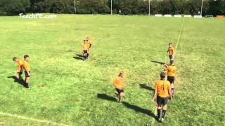 Rugby Drills  Basic Passing Drill  Progression 2 [upl. by Sivia]