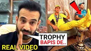 Irfan Pathan Angry Reaction After Mitchell Marsh Disrespect WC Trophy  IND vs AUS Final 2023 [upl. by Ahsekel]