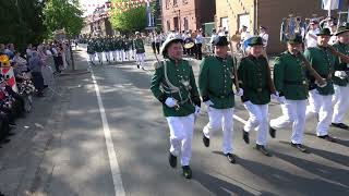 Schützenfest in Neukirchen Die Parade des Jägercorps am Montag 13 Mai 2024 [upl. by Cyndia]