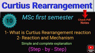 Crutius rearrangement reaction for MSc 1 sem •complete explanation•Notes itschemistrytime [upl. by Robinson]