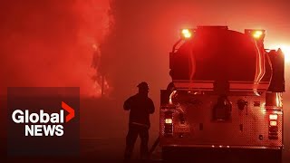 California’s largest wildfire explodes in size as fires rage across western US [upl. by Sinnej]