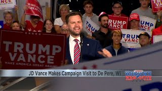 JD Vance makes campaign to visit De Pere WI [upl. by Hannavas]