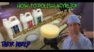 POLISHING ACYRLIC  MASSIVE 1000 GALLON AQUARUIM gets POLISHED HOW TO USE NOVUS [upl. by Sakiv]