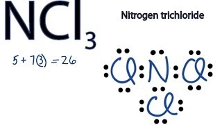 NCl3 Lewis Structure  How to Draw the Dot Structure for NCl3 [upl. by Alfred277]