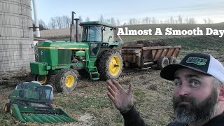 Barn Yard Cleaned Up And Combine Headed Back To Harvest With A New Bad Noise [upl. by Odlo]