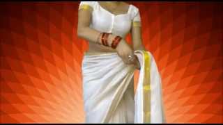 How To Wear South Indian Saree Perfectly With Me Drape Saree  Kerala Sari Draping Like Brides [upl. by Drescher918]