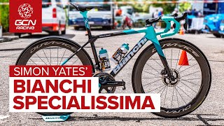 Simon Yates Bianchi Specialissima  Team BikeExchanges Lightweight Italian Race Bike [upl. by Nahgen]