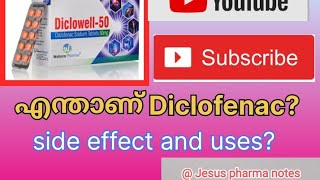 DICLOFENAC usessideeffects medicine pharmacologyPharmacistDoctorsmalayalameducationpharma [upl. by Stulin]