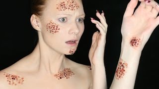 Fear of Holes Makeup Tutorial  Special FX Series CC [upl. by Yniar651]