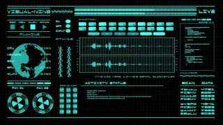 Sci Fi Hacker Background Hud Blue 4K [upl. by Eenad]