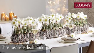 ChristrosenTischschmuck  Weihnachtsdeko  christmas decoration  BLOOM’s Floristik [upl. by Orsa]