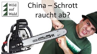 🌲China  BILLIG  Kettensäge 4 Takt Der vollständige Scheppach Test wildaufwald [upl. by Royall]