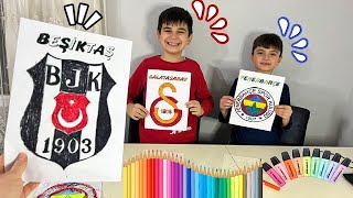 GALATASARAY FENERBAHÇE BEŞİKTAŞ TARAFTAR BOYAMA ETKİNLİĞİ YAPALIM  PrensesLinaTv elifsinemtv [upl. by Abbub953]