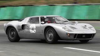 Ford GT40 Mk1 Road Version Sound  Start Up Accelerations amp Downshifts on Track [upl. by Kacerek]