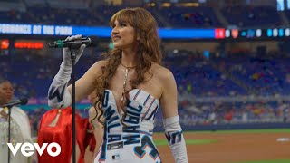 Radmila Lolly amp DJ Mike Tee  MAGIC Performance Miami Marlins vs New York Mets [upl. by Htebaras]