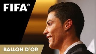 Cristiano Ronaldo on winning the FIFA Ballon dOr Portuguese [upl. by Melena]