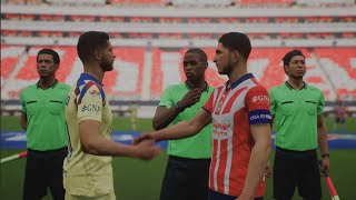 América Vs Chivas Efootball 2024 Liga Mx Modo Liga [upl. by Ahsinik]