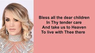 Away in a Manger by Carrie Underwood Lyric Video [upl. by Jolie]