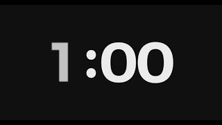 classic countdown timer  1 Minute  Silent [upl. by Yecam]