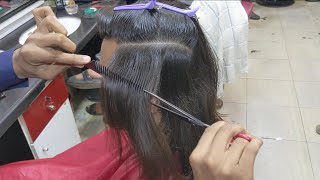 ASMR Barbar Classic Mens Faded Haircut with scissors alrayaanhairstudio [upl. by Moor]