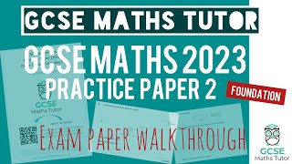 GCSE Maths Predicted Paper 2 Wednesday 7th June 2023  Foundation  Exam Walkthrough  Edexcel AQA [upl. by Nutter324]