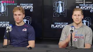 AVS WIN SERIES  MacKinnon and Rantanen Full Post Game Interview  Avalanche vs Jets Game 5 [upl. by Jaworski]