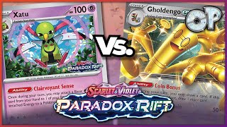 Xatu vs Gholdengo Paradox Rift Tabletop Battles [upl. by Eniamor]