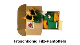 Filzen lernen  Bastelanleitung für Froschkönig Patschen aus Filzwolle 10 [upl. by Adnarram]