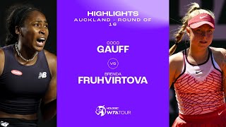 Coco Gauff vs Brenda Fruhvirtova  2024 Auckland Round of 16  WTA Match Highlights [upl. by Enaujed426]